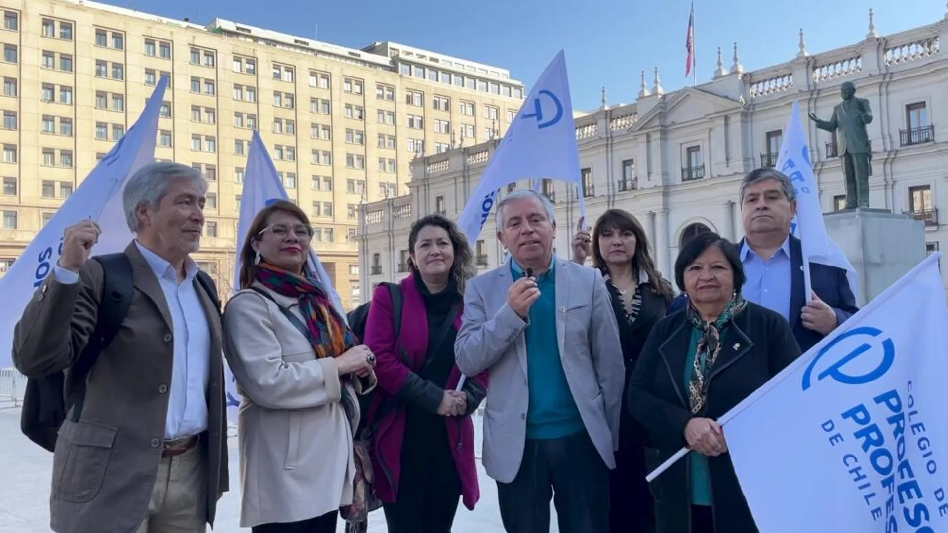 Los miembros del Colegio de profesores y profesoras de Chile