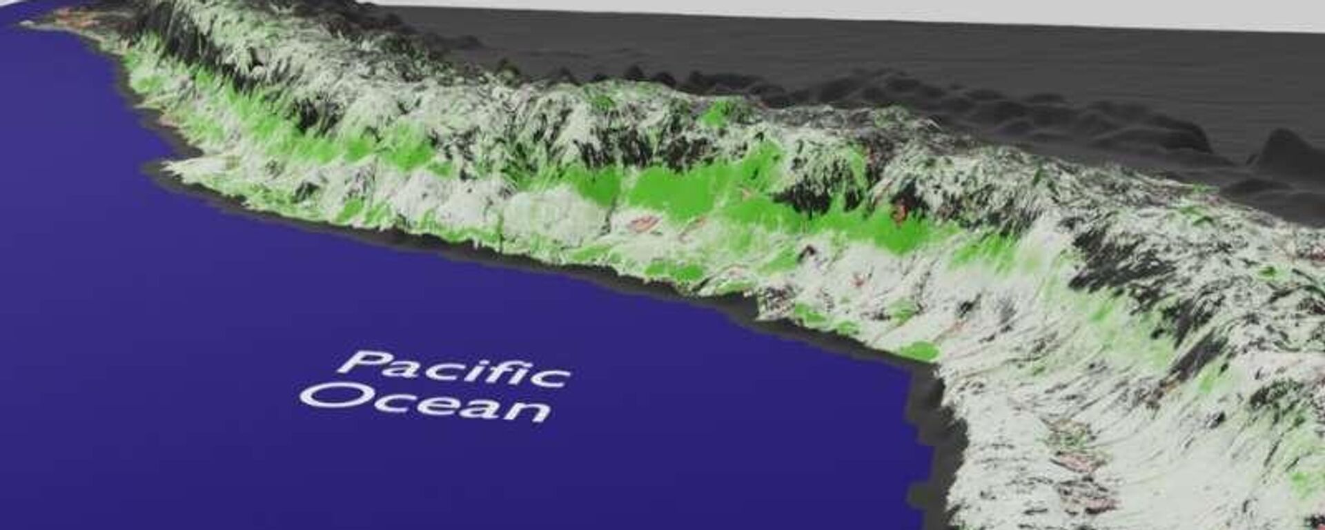 Modelo 3D exagerado de los Andes peruanos con una superposición de la franja de reverdecimiento - Sputnik Mundo, 1920, 28.07.2023