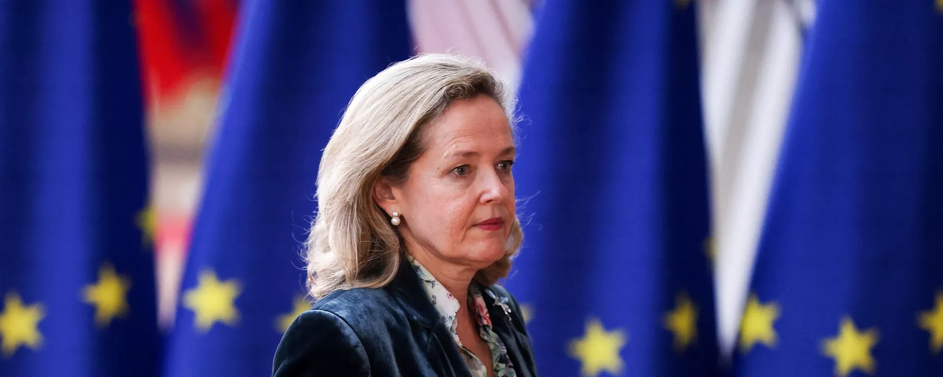 Nadia Calviño, la ministra española de Economía, lega a la reunión del Eurogrupo en la sede de la UE en Bruselas, el 13 de marzo de 2023. Nadia Calviño, la ministra española de Economía, lega a la reunión del Eurogrupo en la sede de la UE en Bruselas, el 13 de marzo de 2023. - Sputnik Mundo, 1920, 01.08.2023