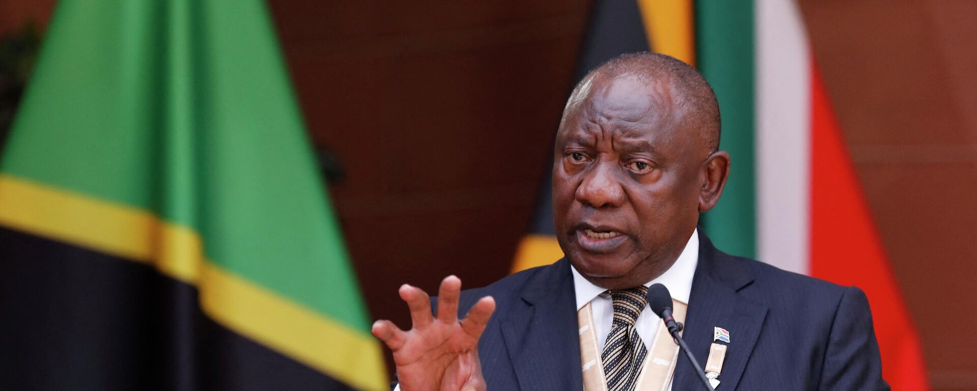 Cyril Ramaphosa, el presidente sudafricano habla durante una rueda de prensa, el 16 de marzo de 2023 - Sputnik Mundo, 1920, 07.08.2023