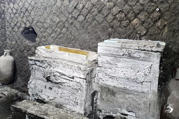 Las muebles de una habitación utilizada por los esclavos, encontrada en la ciudad romana de Civita Giuliana Las muebles de una habitación utilizada por los esclavos, encontrada en la ciudad romana de Civita Giuliana - Sputnik Mundo