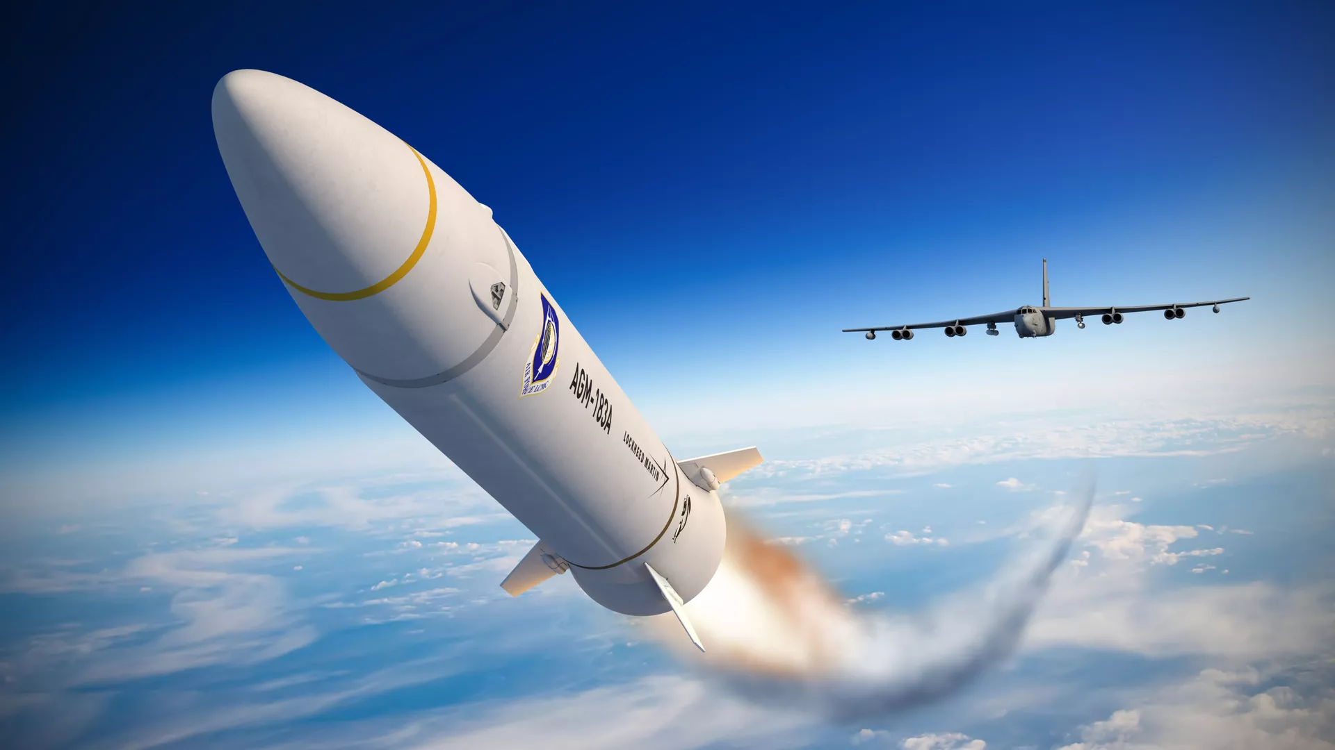 El concepto gráfico del AGM-183A Air-launched Rapid Response Weapon (ARRW)
