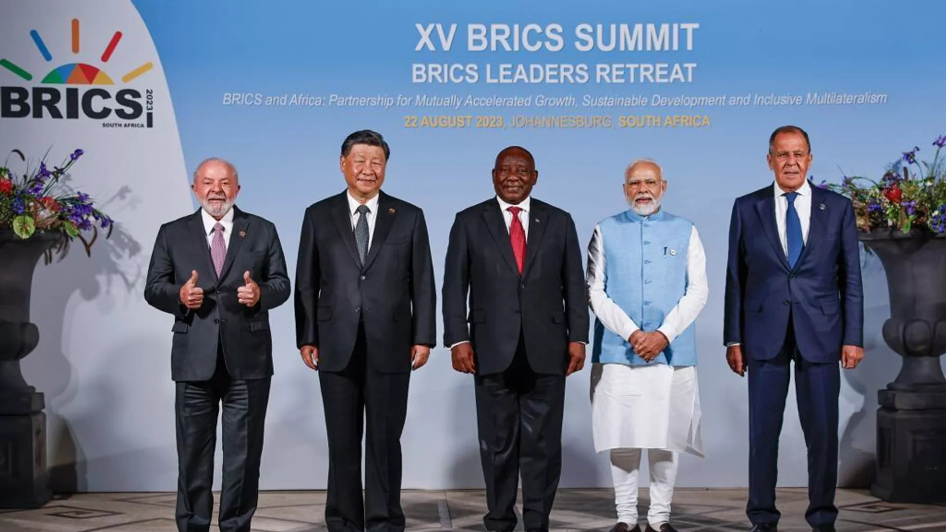 La cumbre de los BRICS se realiza del 22 al 24 de agosto en Sudáfrica La cumbre de los BRICS se realiza del 22 al 24 de agosto en Sudáfrica