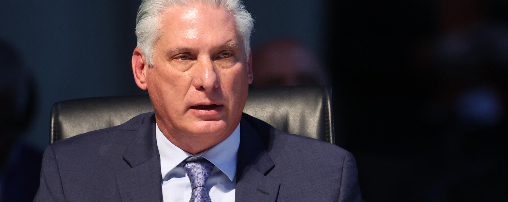 Miguel Díaz-Canel, el presidente de Cuba,  en la sesión de Diálogo BRICS+ en Johannesburgo, Sudáfrica, el 24 de agosto de 2023  - Sputnik Mundo, 1920, 27.12.2023