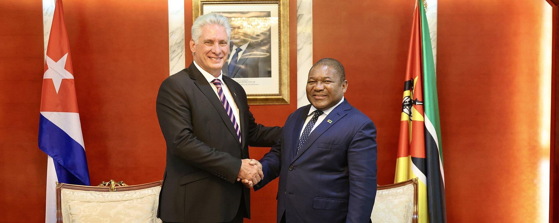 Los presidentes de Cuba y Mozambique, Miguel Díaz-Canel y Filipe Nyusi - Sputnik Mundo, 1920, 30.08.2023