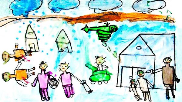 Dibujo de niños chilenos sobre los crimenes de lesa humanidad - Sputnik Mundo