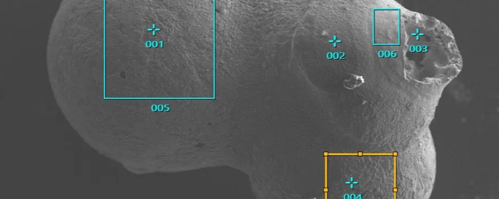 Imagen de microsonda electrónica de S21 del experimento 14 en la región de alto rendimiento de la trayectoria de IM1. - Sputnik Mundo, 1920, 02.09.2023