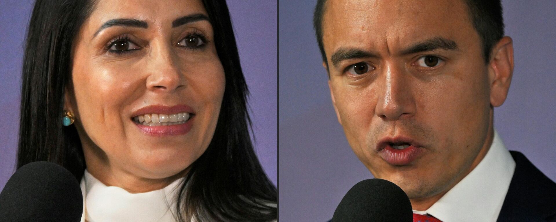 Luisa González y Daniel Noboa, candidatos presidenciales ecuatorianos - Sputnik Mundo, 1920, 02.09.2023