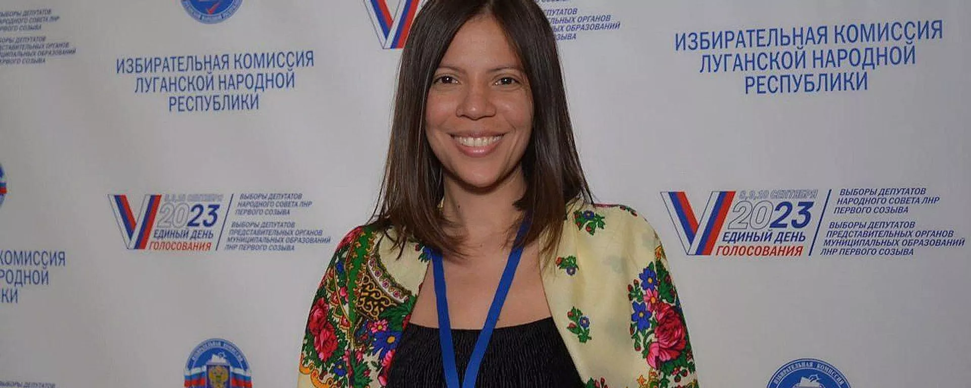 Janlísbert Velasco, la observadora venezolana en las elecciones en la república popular de Lugansk Janlísbert Velasco, la observadora venezolana en las elecciones en la república popular de Lugansk - Sputnik Mundo, 1920, 10.09.2023