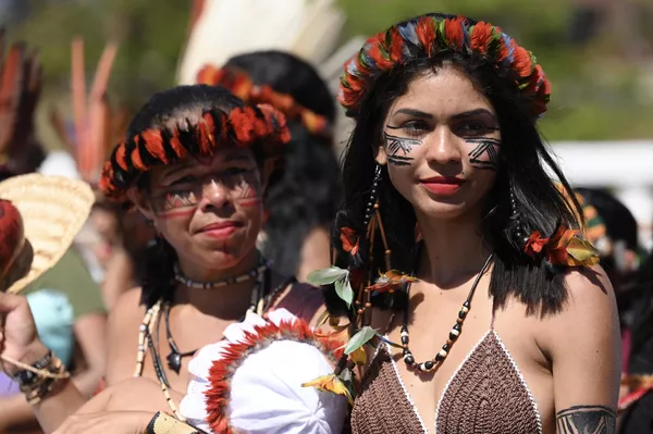 Las participantes la 3.ª Marcha de Mujeres Indígenas. Las participantes la 3.ª Marcha de Mujeres Indígenas. - Sputnik Mundo