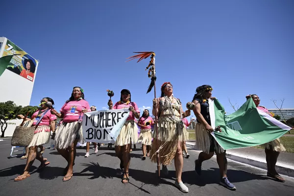 Las participantes la 3.ª Marcha de Mujeres Indígenas. Las participantes la 3.ª Marcha de Mujeres Indígenas. - Sputnik Mundo