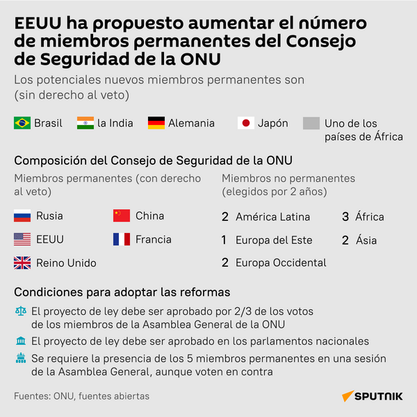 Reforma del Consejo de Seguridad de la ONU - Sputnik Mundo