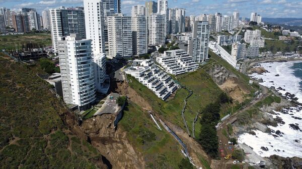 Socavón en Viña del Mar, Chile - Sputnik Mundo