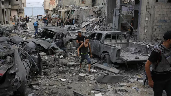 Daños en Gaza derivados del asedio militar de Israel contra la Franja - Sputnik Mundo