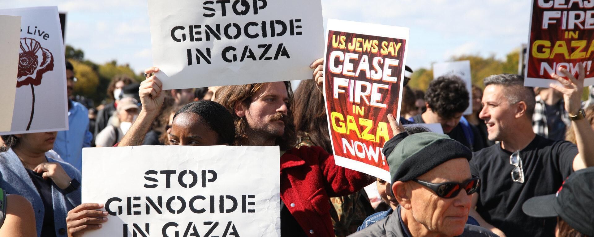 La comunidad judía protesta en el Capitolio y pide un cese al fuego en Gaza - Sputnik Mundo, 1920, 23.11.2023