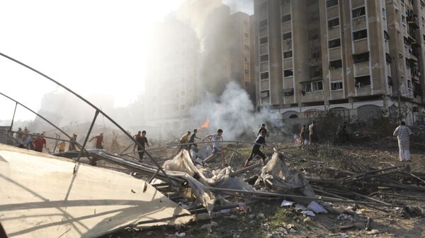 Consecuencias de ataques israelíes contra la Franja de Gaza - Sputnik Mundo