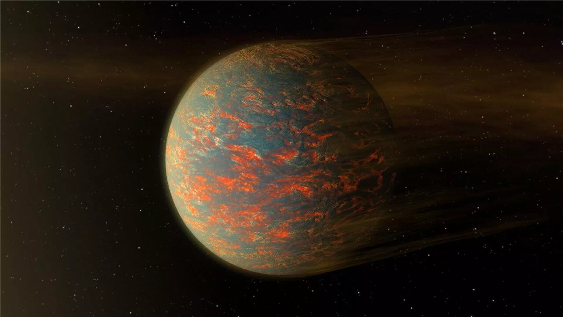 El planeta extrasolar 55 Cancri e, situado relativamente cerca de la Tierra.