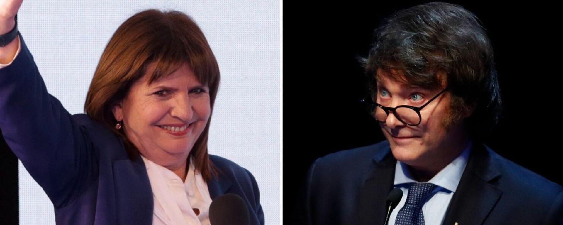 Patricia Bullrich y Javier Milei, candidatos de las elecciones presidenciales argentinas 2023 - Sputnik Mundo, 1920, 25.10.2023