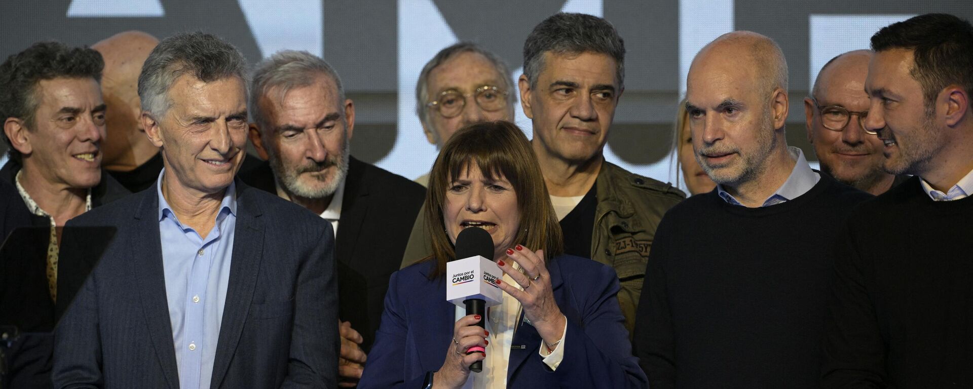 Mauricio Macri, Patricia Bullrich y Horacio Rodríguez Larreta (de izquierda a derecha) - Sputnik Mundo, 1920, 26.10.2023