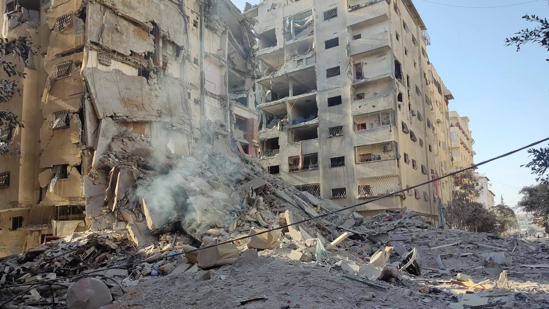 Consecuencias de bombardeos israelíes contra la Franja de Gaza