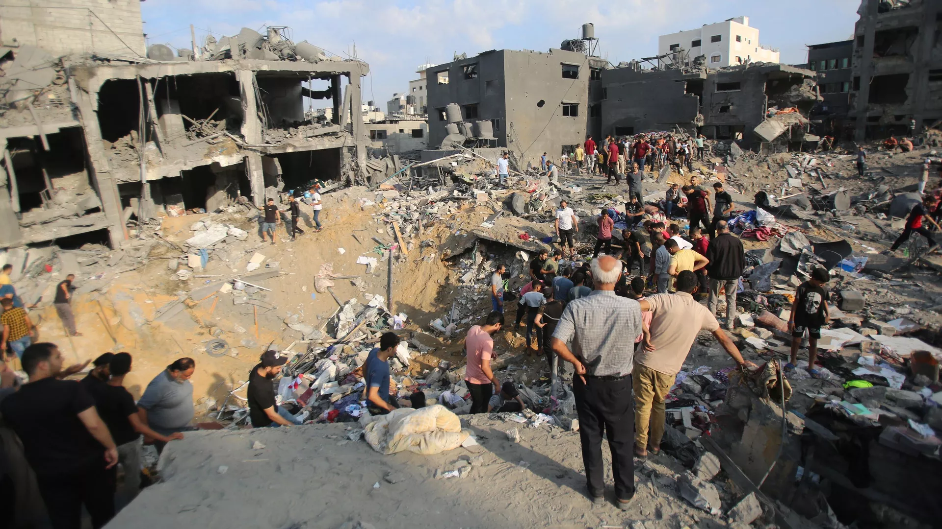 Destrucción en el campamento de refugiados de Jabalia, en la Franja de Gaza