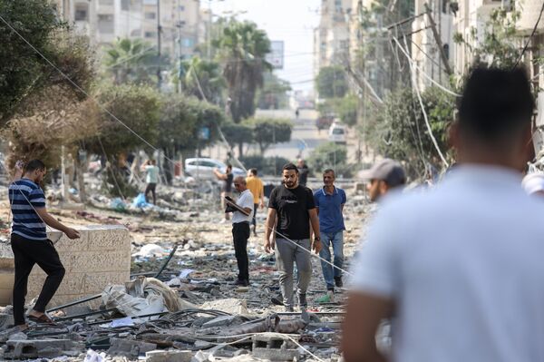 Consecuencias de los bombardeos israelíes en Gaza - Sputnik Mundo