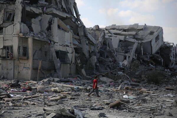 Consecuencias de los bombardeos israelíes en Gaza - Sputnik Mundo
