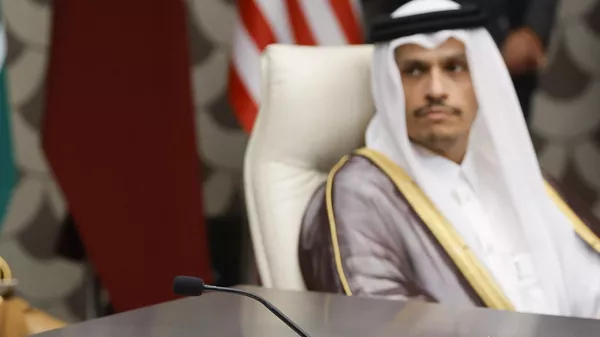 Antony Blinken y Mohammed bin Abdulrahman Thani - Sputnik Mundo