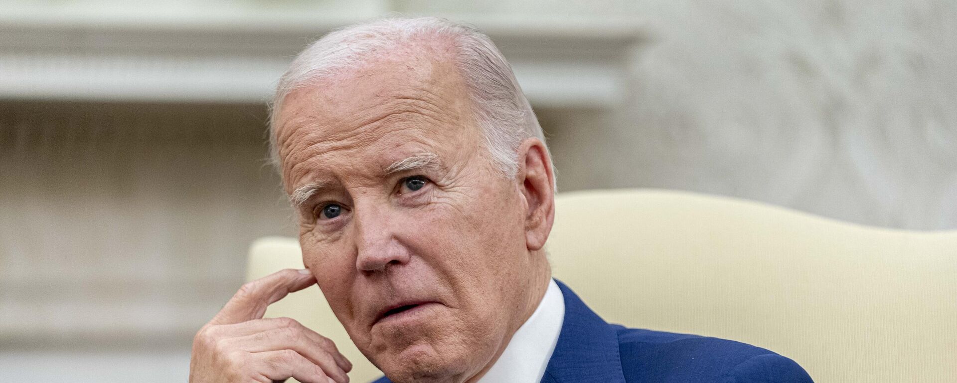 Joe Biden, el presidente de EEUU, durante la reunión en el Despacho Oval de la Casa Blanca, el lunes 13 de noviembre de 2023, en Washington - Sputnik Mundo, 1920, 31.03.2024