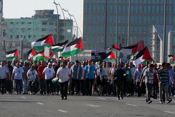 Marcha en La Habana contra genocidio de Israel en Palestina Marcha en La Habana contra genocidio de Israel en Palestina - Sputnik Mundo