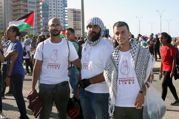 Marcha en La Habana contra genocidio de Israel en Palestina Marcha en La Habana contra genocidio de Israel en Palestina - Sputnik Mundo