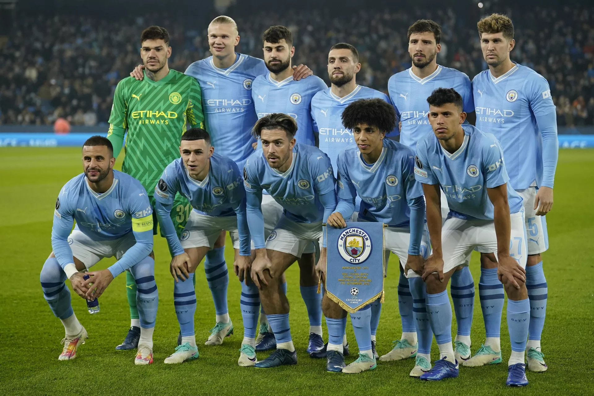 El equipo de fútbol Manchester City El equipo de fútbol Manchester City