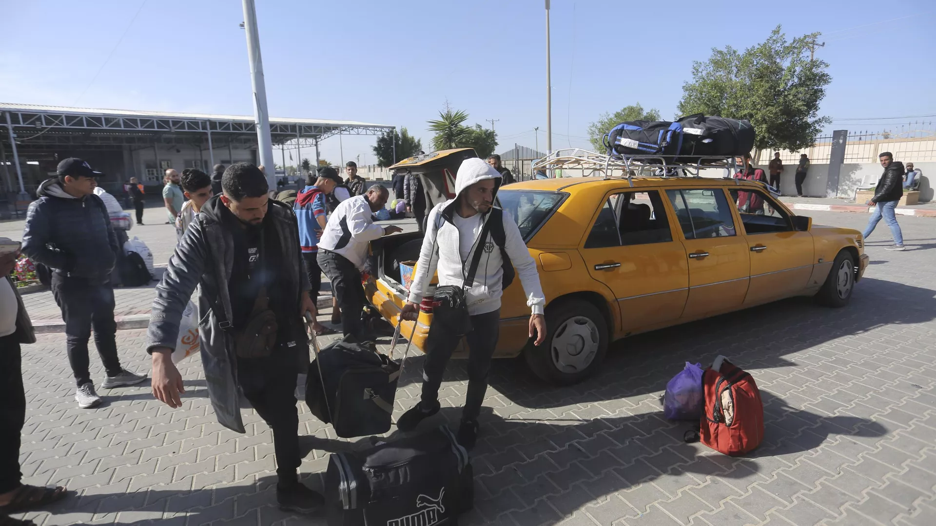 Palestinos desplazados en Rafah, Franja de Gaza