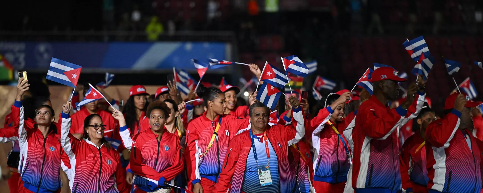 La delegación cubana durante la inauguración de los Juegos Panamericanos de 2023 - Sputnik Mundo, 1920, 01.12.2023