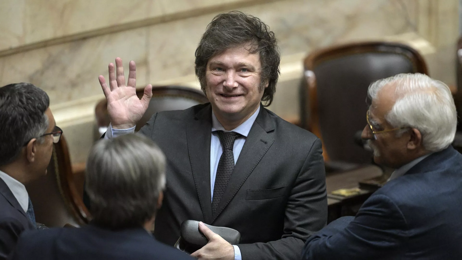 El presidente electo, Javier Milei, en el Congreso argentino El presidente electo, Javier Milei, en el Congreso argentino - Sputnik Mundo, 1920, 21.12.2023