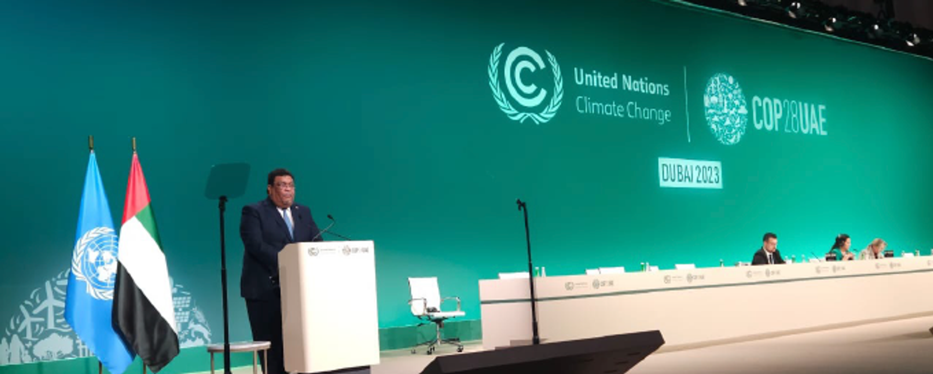 Valdrack Jaentschke, ministro asesor del Presidente lee la Declaración Nacional en la COP 28 - Sputnik Mundo, 1920, 09.12.2023