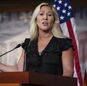 La representante Marjorie Taylor Greene, republicana de Georgia, habla durante una conferencia de prensa en el Capitolio en Washington, el 18 de mayo de 2023 - Sputnik Mundo