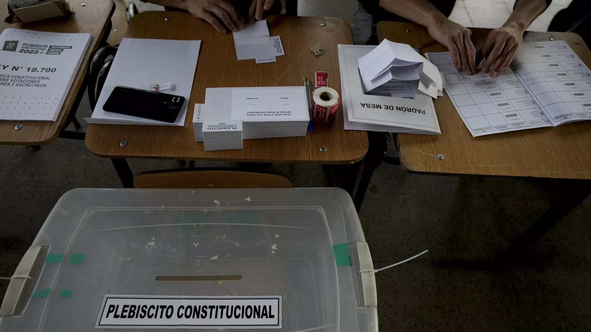 Votación en referendo del proyecto de nueva Constitución en Santiago de Chile Votación en referendo del proyecto de nueva Constitución en Santiago de Chile - Sputnik Mundo, 1920, 17.12.2023