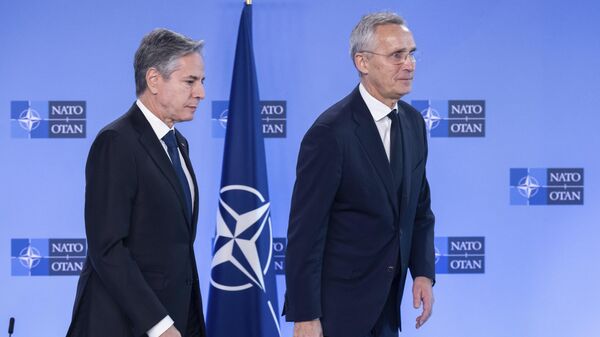 Antony Blinken y Jens Stoltenberg  - Sputnik Mundo