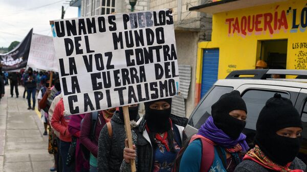 Movilización de mujeres zapatistas en marzo de 2022 - Sputnik Mundo