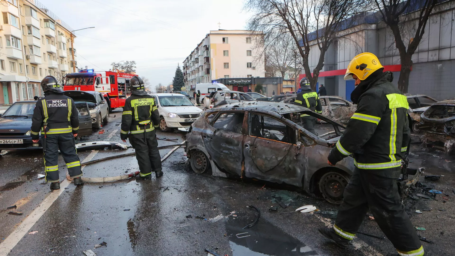 Las consecuencias del ataque ucraniano contra la ciudad rusa de Bélgorod 