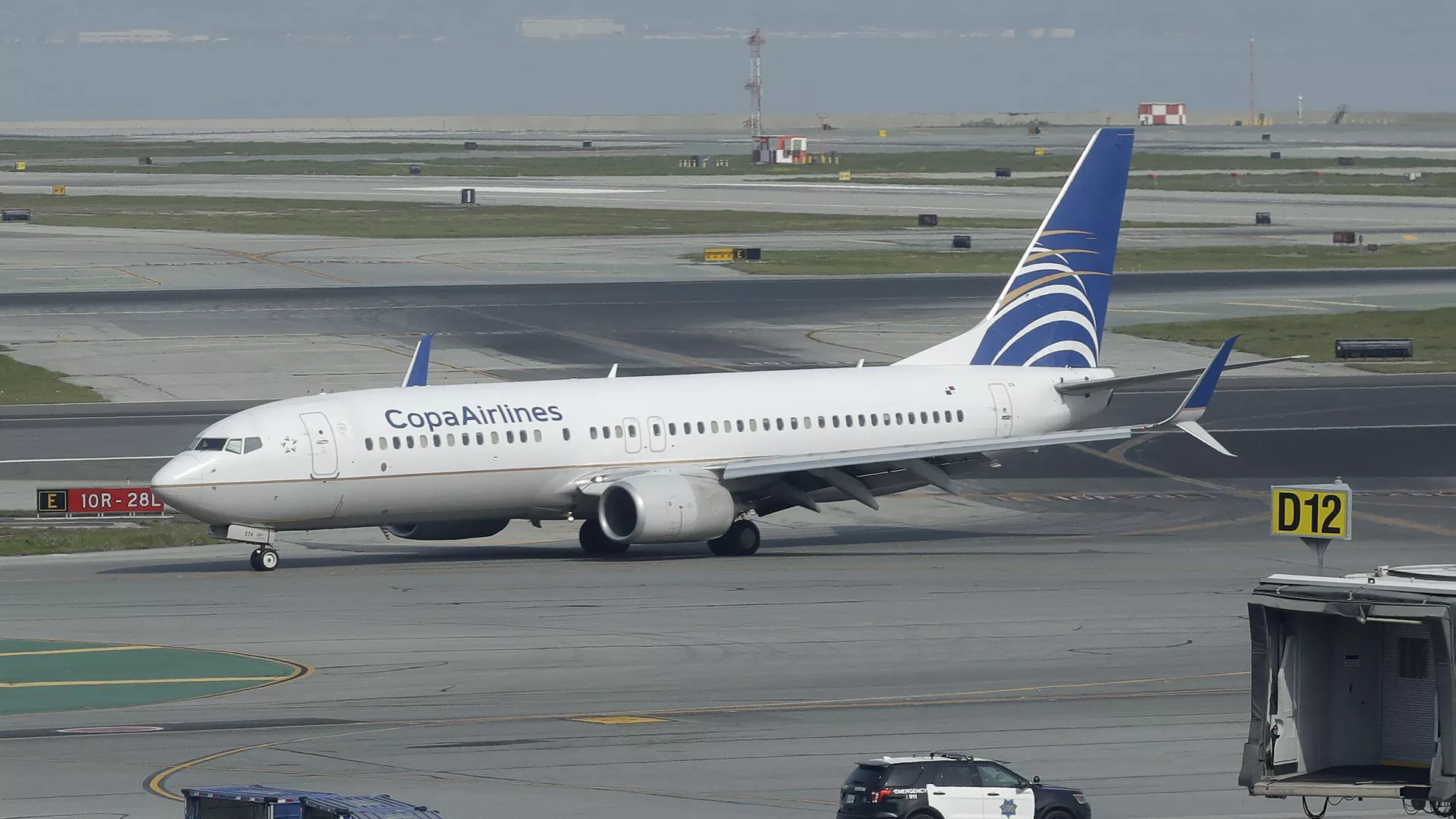 Un avión de Copa Airlines en el aeropuerto de San Francisco en 2020 Un avión de Copa Airlines en el aeropuerto de San Francisco en 2020