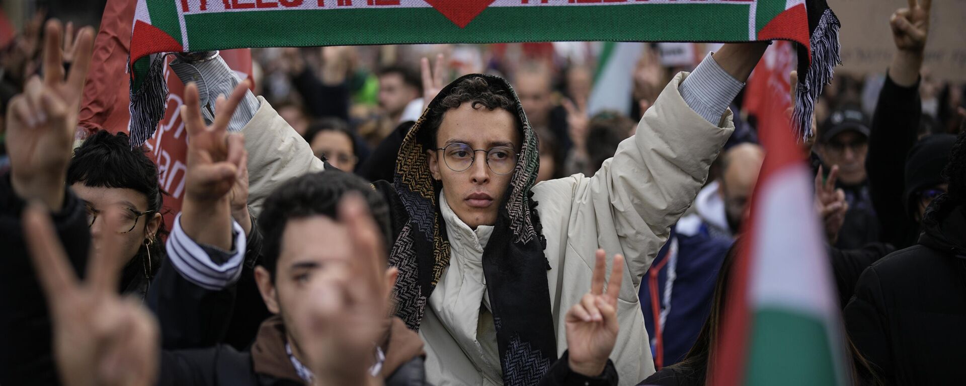 Una marcha en apoyo a Palestina en Francia (archivo) - Sputnik Mundo, 1920, 20.01.2024