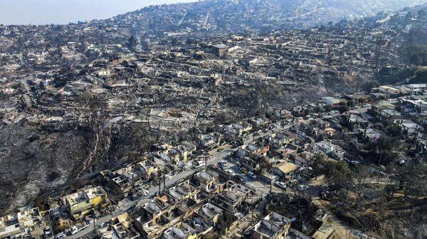 Consecuencias de los incendios forestales en Vina del Mar, Chile - Sputnik Mundo