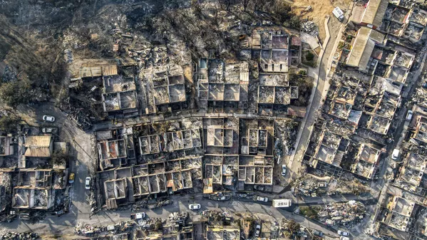 Las consecuencias de los incendios naturales en Viña del Mar, Chile. - Sputnik Mundo