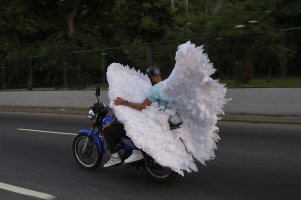 Un participante del carnaval de Caracas, Venezuela. - Sputnik Mundo