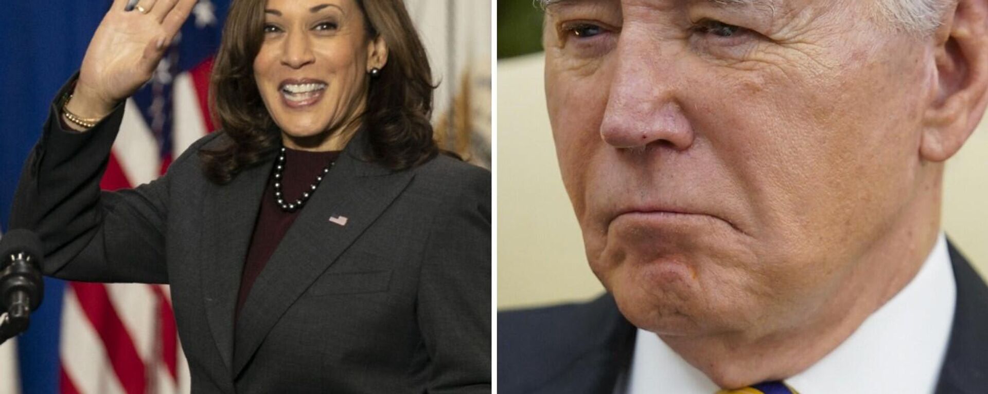 La vicepresidenta y el presidente de EEUU, Kamala Harris y Joe Biden - Sputnik Mundo, 1920, 14.02.2024