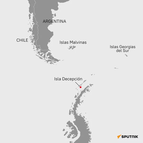 La ubicación de la Isla Decepción, que se convirtió en la manzana de la discordia entre Argentina y el Reino Unido en 1953 - Sputnik Mundo