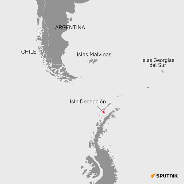La ubicación de la Isla Decepción, que se convirtió en la manzana de la discordia entre Argentina y el Reino Unido en 1953 - Sputnik Mundo