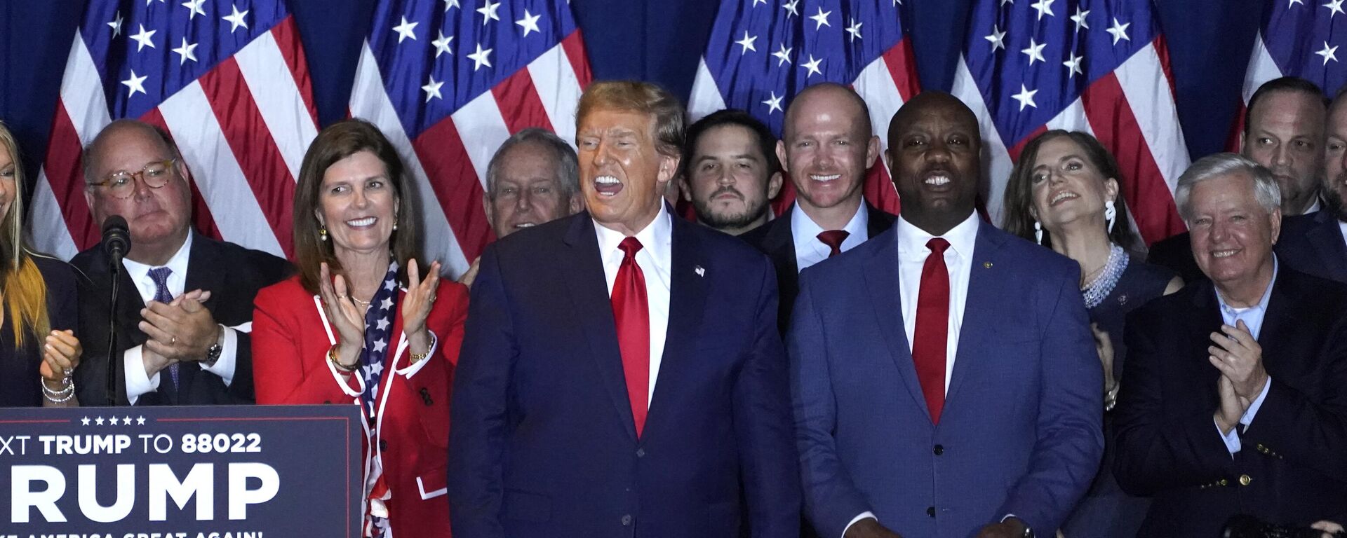 Donald Trump en las primarias republicanas en Carolina del Sur, el 24 de febrero de 2024 Donald Trump en las primarias republicanas en Carolina del Sur, el 24 de febrero de 2024 - Sputnik Mundo, 1920, 25.02.2024